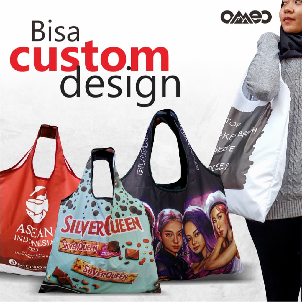 OMEO Tas Belanja Lipat Shopping Bag Jepang Tokyo Size Medium BM 103