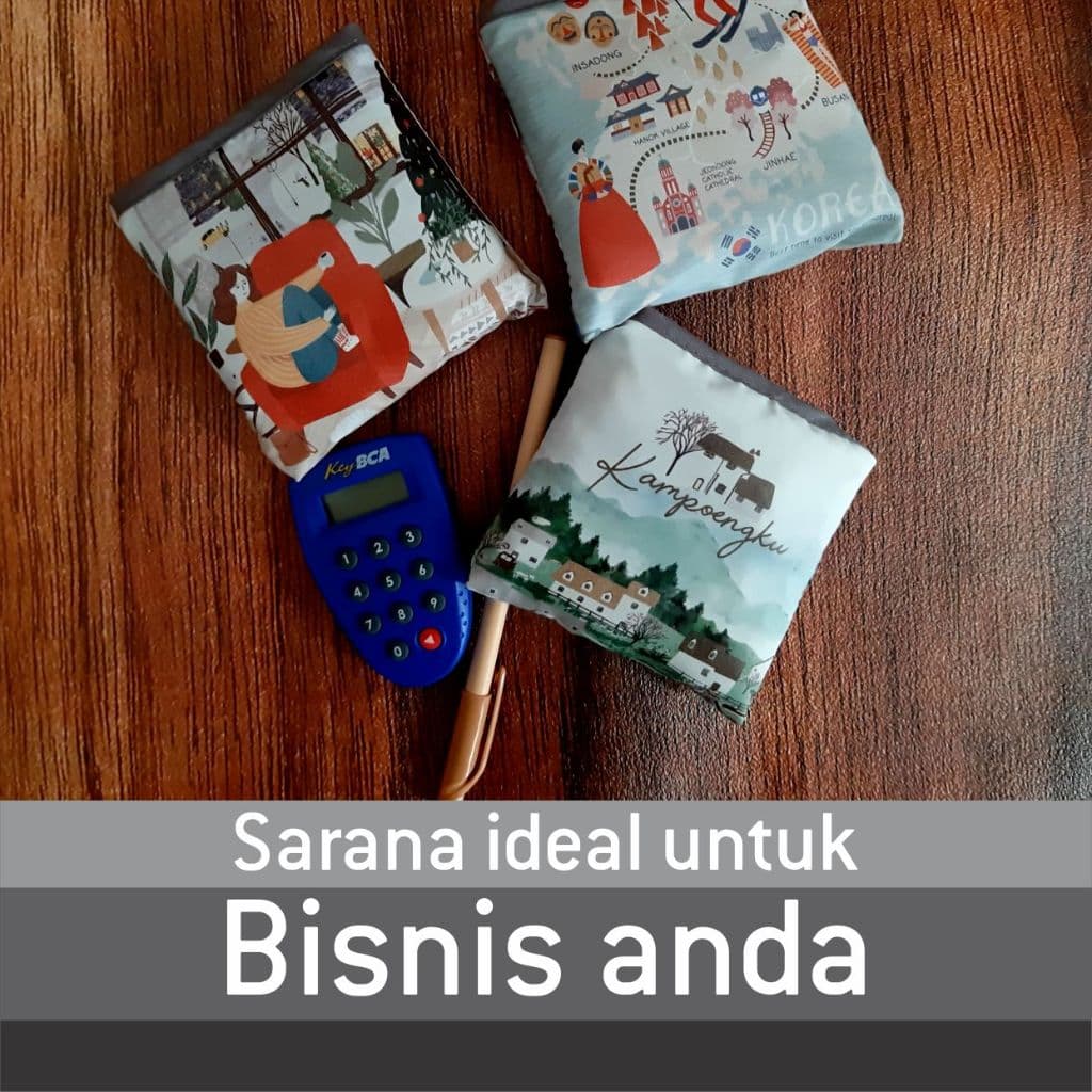 OMEO Tas Belanja Lipat Shopping Bag Custom Design Khusus Sample