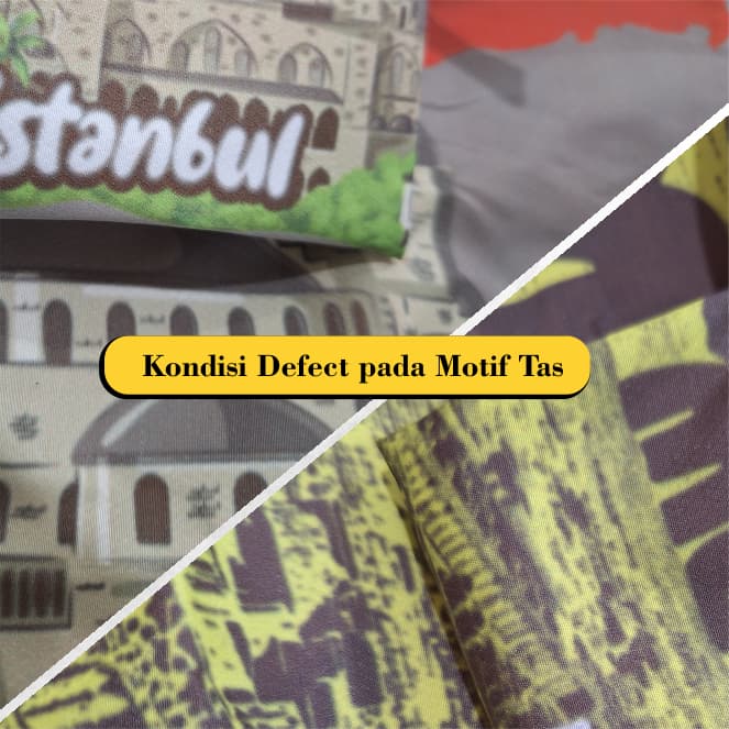 Tas Belanja Lipat Shopping Bag Oleh-Oleh Motif Defect (Cacat)