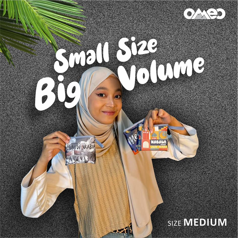 Oleh Oleh HAJI dan UMROH Souvenir Tas Belanja Lipat Size Medium BM 111
