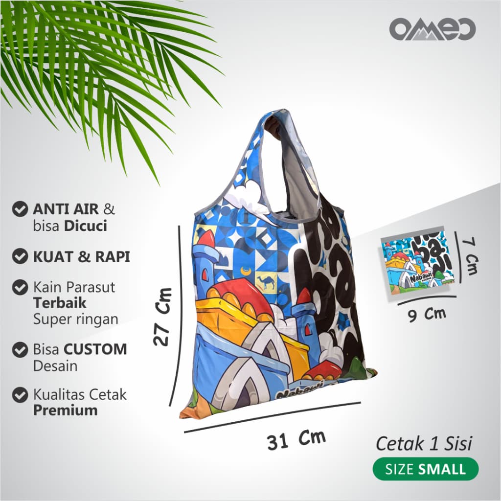 Oleh Oleh HAJI dan UMROH Souvenir Tas Belanja Lipat Size Small SK 111