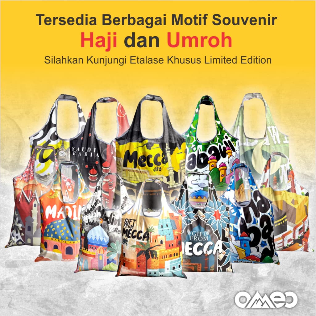 Shopping Bag Tas Belanja Totebag Lipat Medium Limited Edition OMEO SD 4