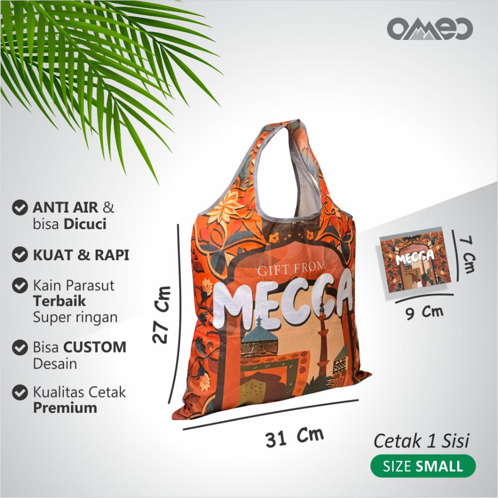 Oleh Oleh HAJI dan UMROH Souvenir Tas Belanja Lipat Size Small SK 138