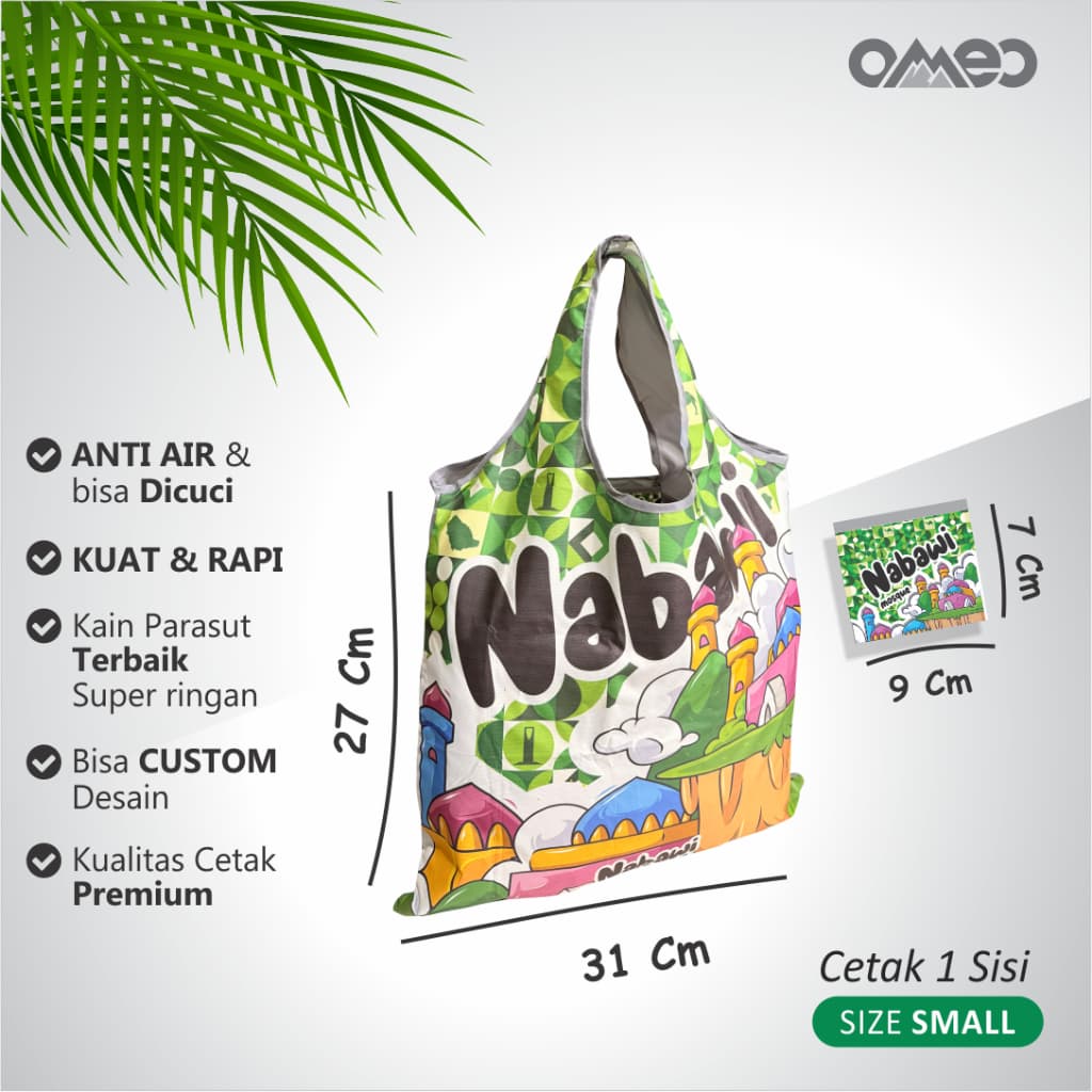 Oleh Oleh Haji dan Umroh Souvenir Tas Belanja Lipat Size SK 112