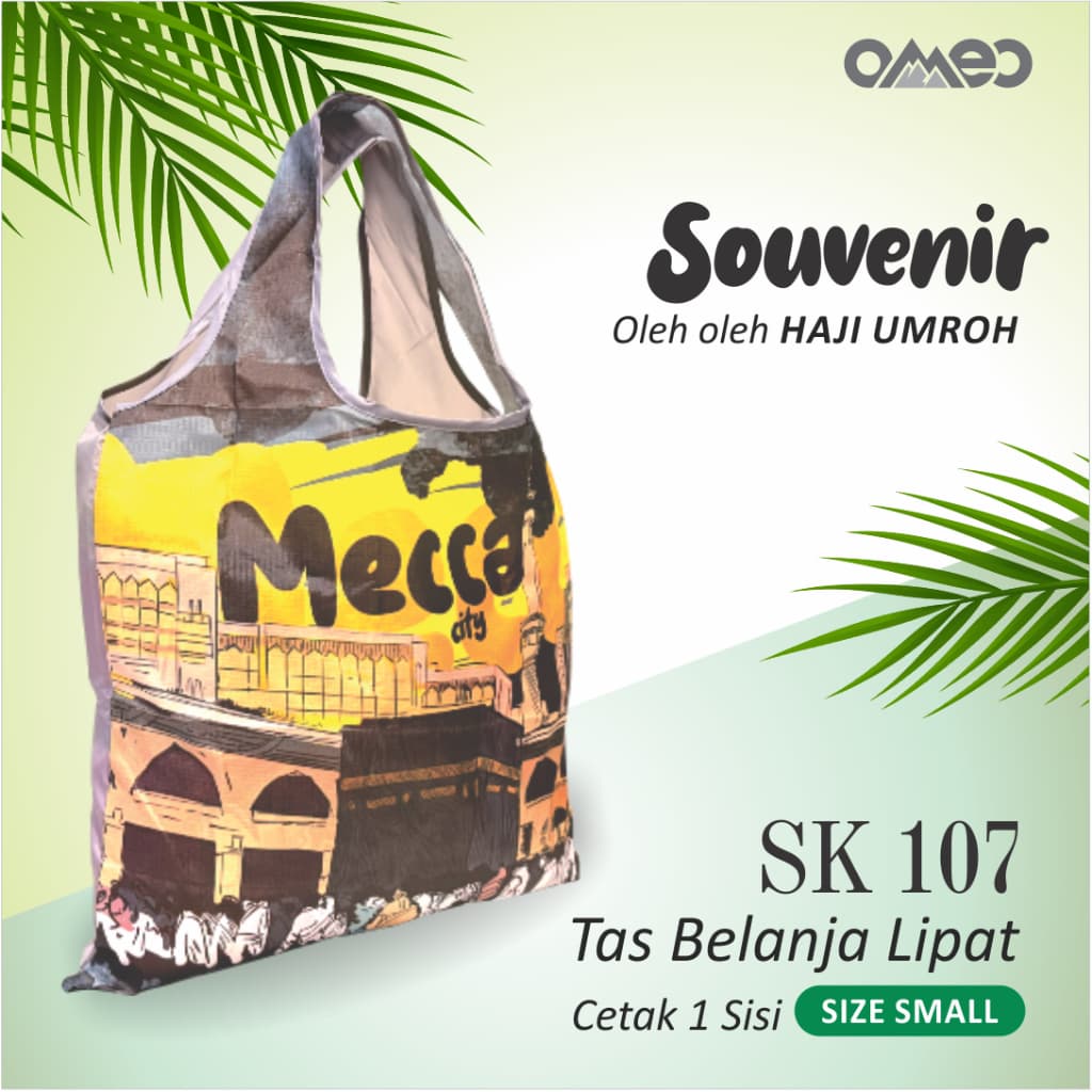 Tas Belanja Lipat Shopping Bag Oleh oleh Makkah Madinah Size SMALL SK 107