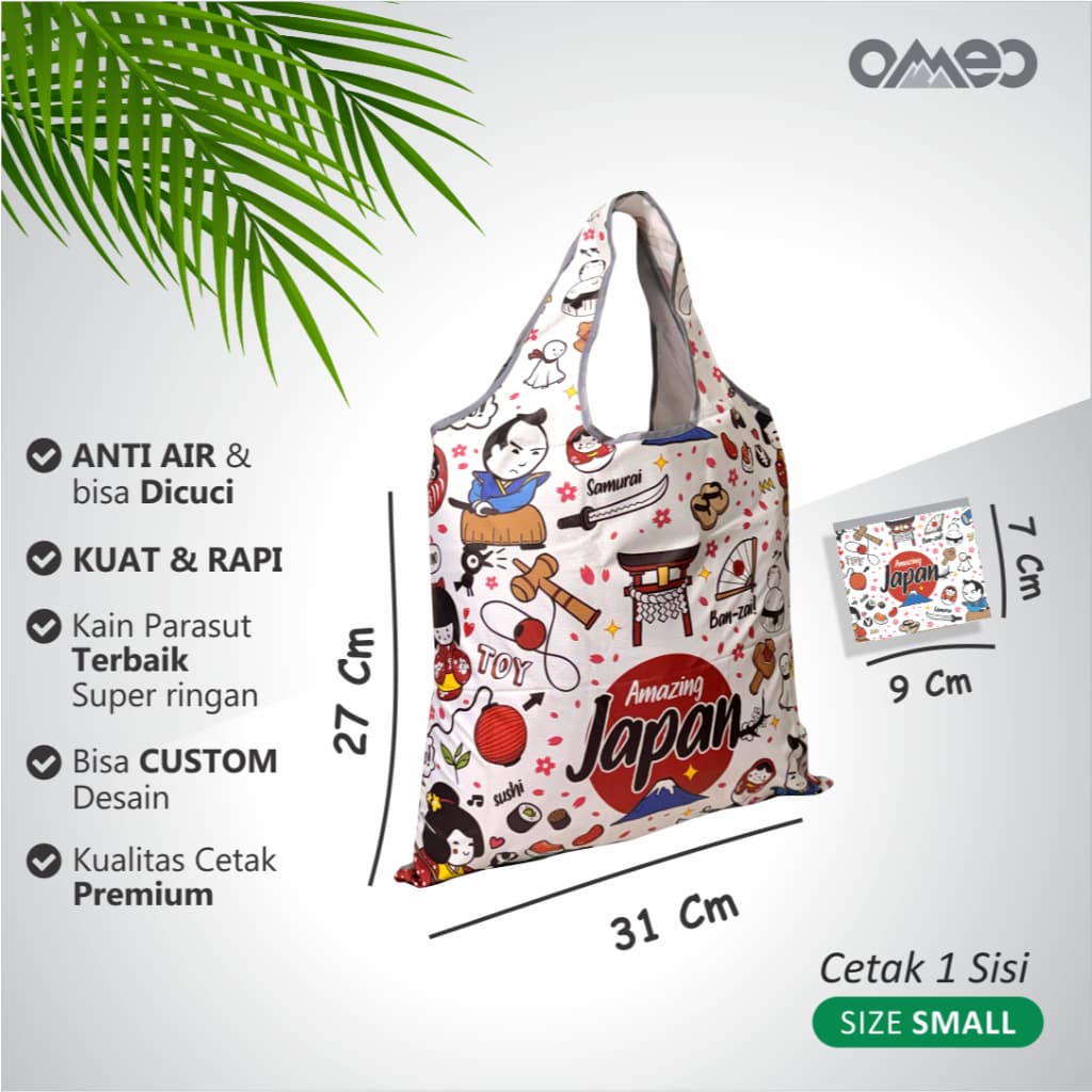 Tas Belanja Lipat Shopping Bag Oleh oleh JEPANG TOKYO Size SMALL