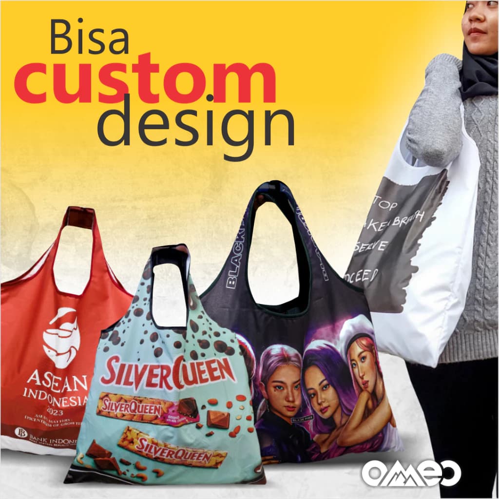 Shopping Bag Tas Belanja Totebag Lipat Medium Limited Edition OMEO SD 1