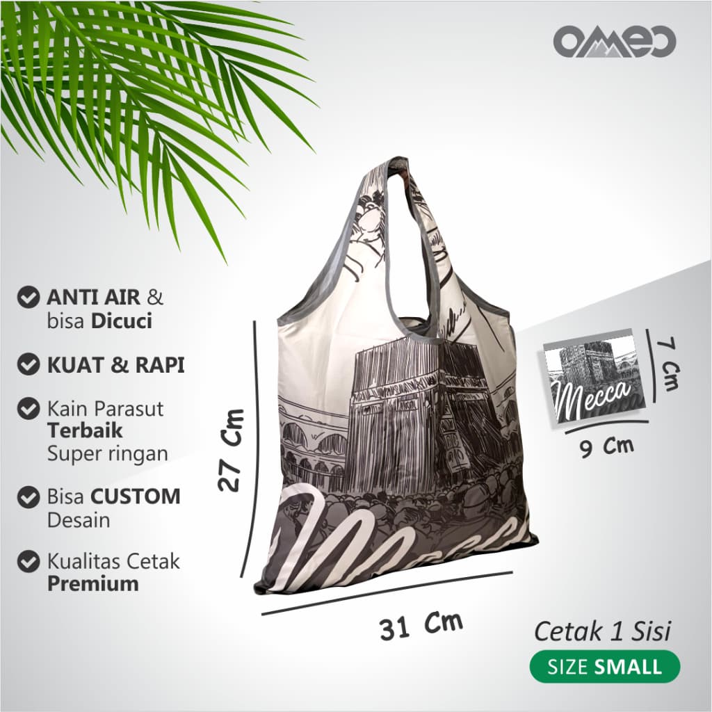 Oleh Oleh HAJI dan UMROH Souvenir Tas Belanja Lipat Size Small SK 93