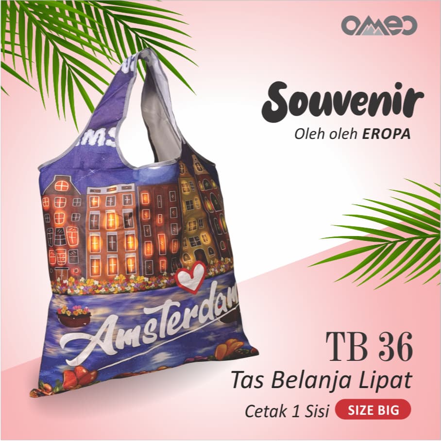 Tas Belanja Lipat / Shopping Bag Limited Edition size BIG AMSTERDAM OMEO TB 36
