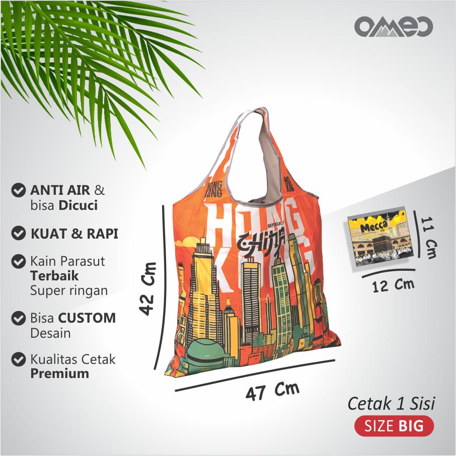Tas Belanja Lipat Motif CHINA HONGKONG Size BIG TB 147