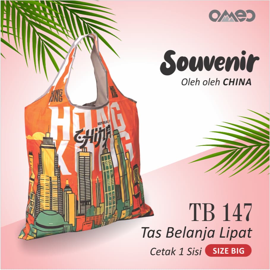 Tas Belanja Lipat Motif CHINA HONGKONG Size BIG TB 147