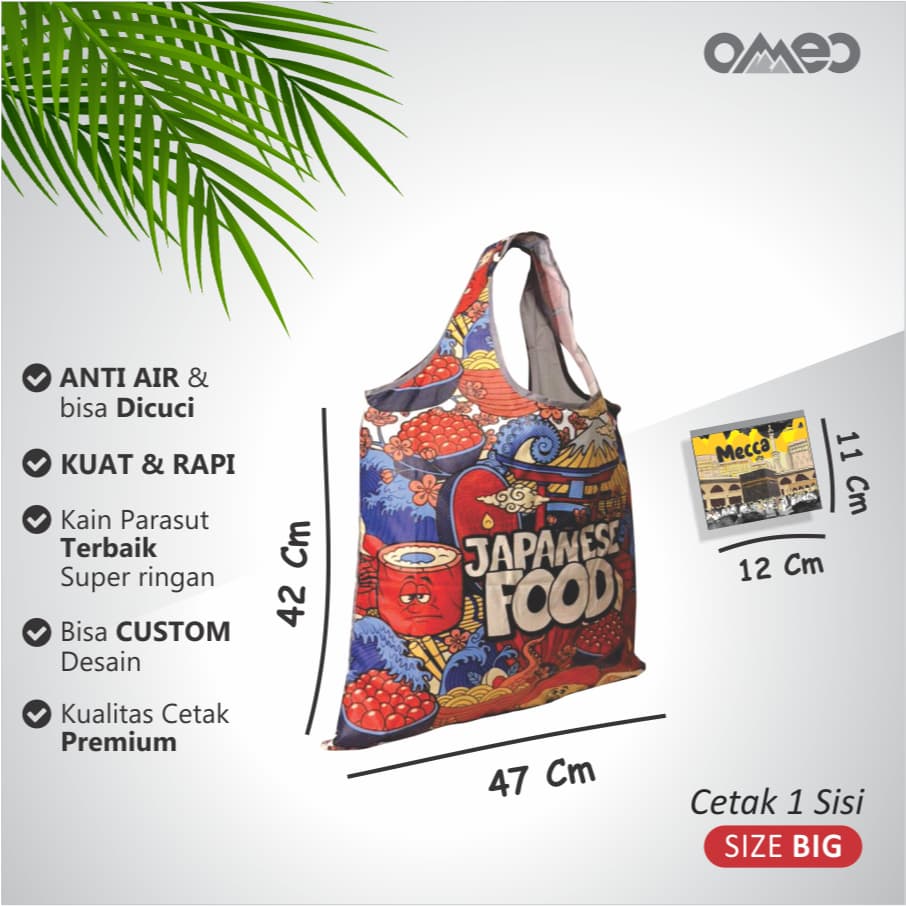 OMEO Tas Belanja Lipat Shopping Bag Motif Jepang Tokyo Size Big TB 61