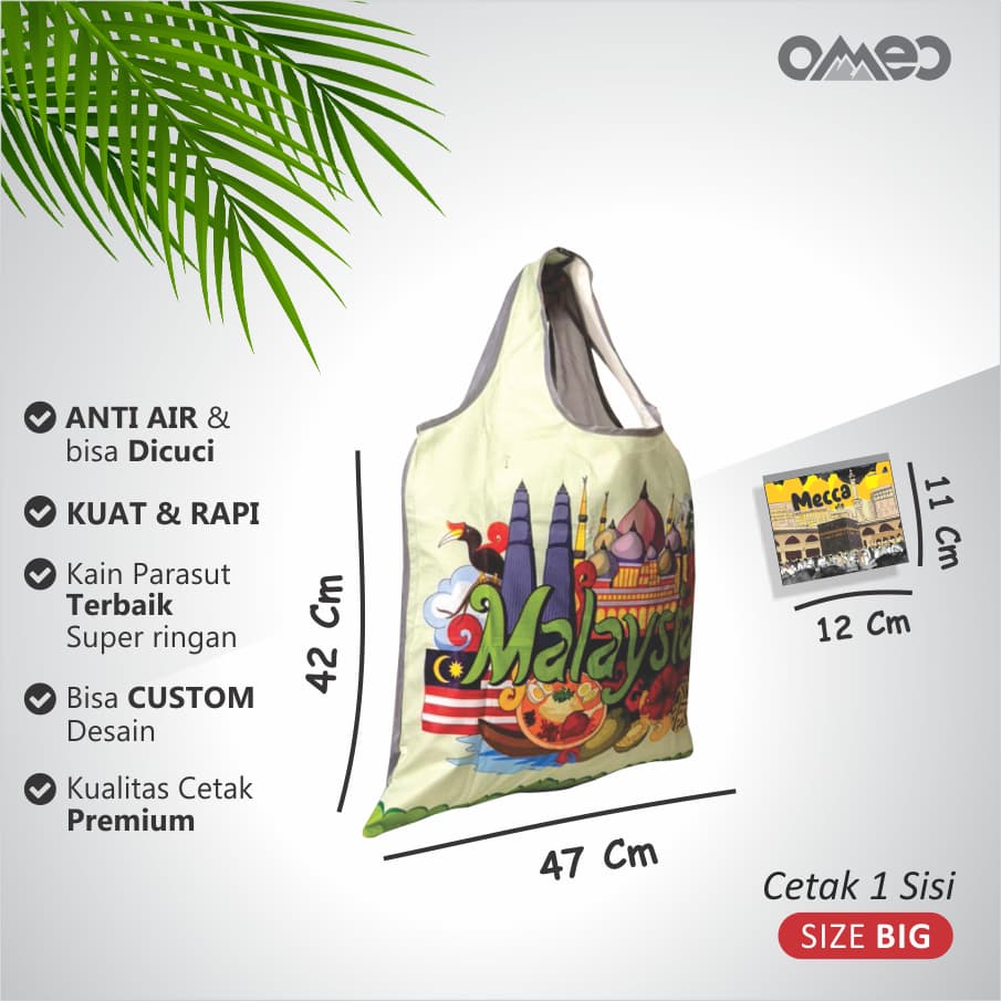 Tas Belanja Lipat / Shopping Bag Limited Edition BIG size BIG MALAYSIA OMEO TB 77