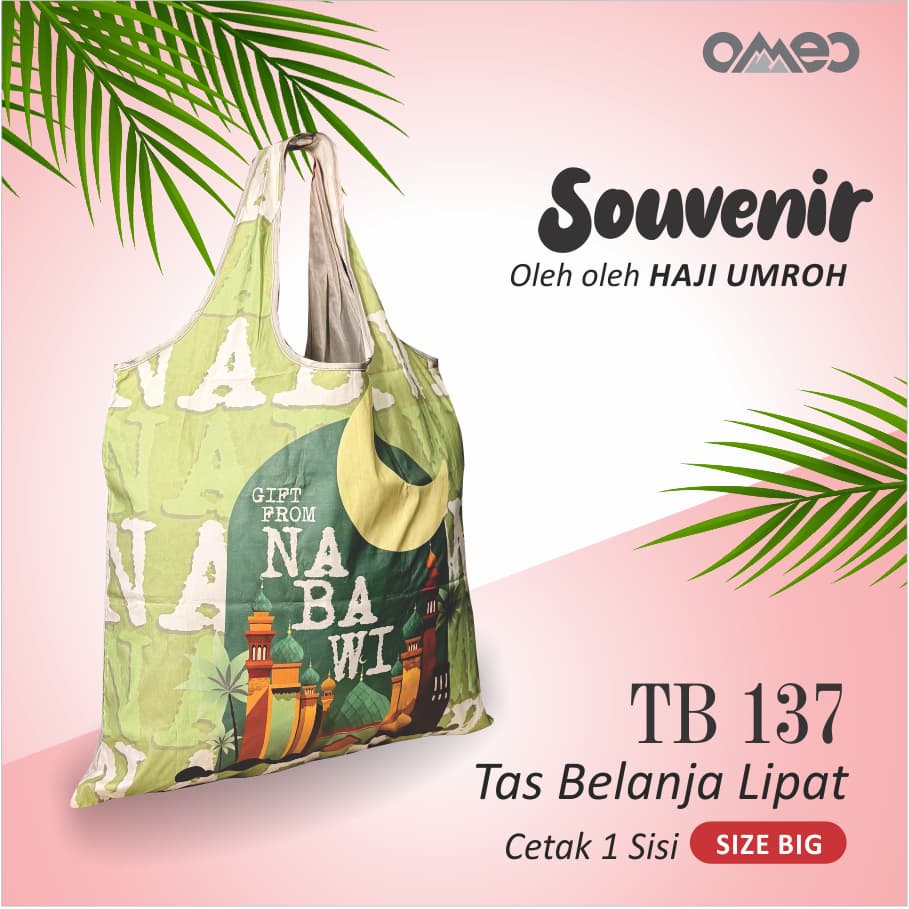 Oleh Oleh HAJI dan UMROH Souvenir Tas Belanja Lipat Size Big TB 137