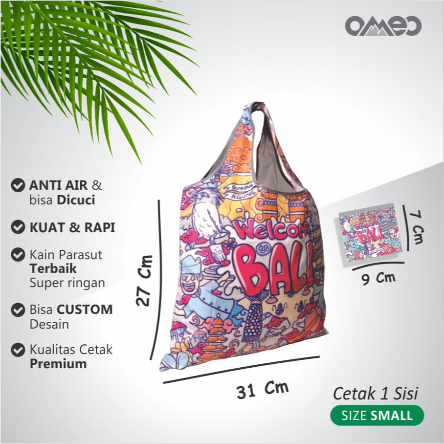 Tas Belanja Lipat Shopping Bag Oleh-oleh BALI Size Small SK 17