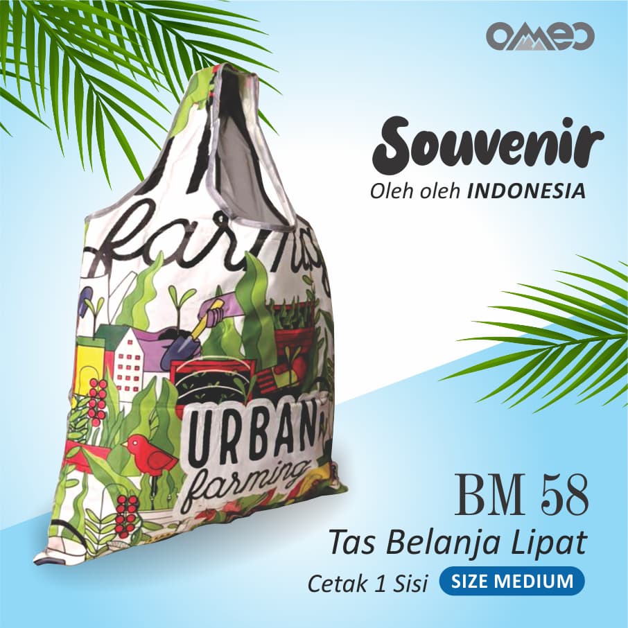 Shopping Bag Lipat Tas Belanja Totebag Lipat Size Medium Limited OMEO BM 58