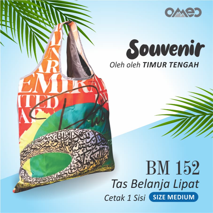 Tas Belanja Lipat Shopping Bag Oleh-oleh Dubai Size Medium BM 152