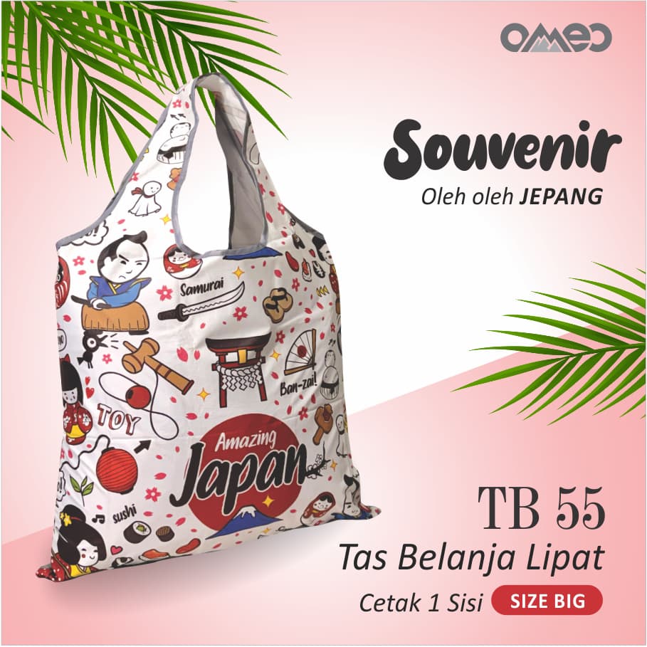 OMEO Tas Belanja Lipat Shopping Bag Motif Jepang Size Big TB 55