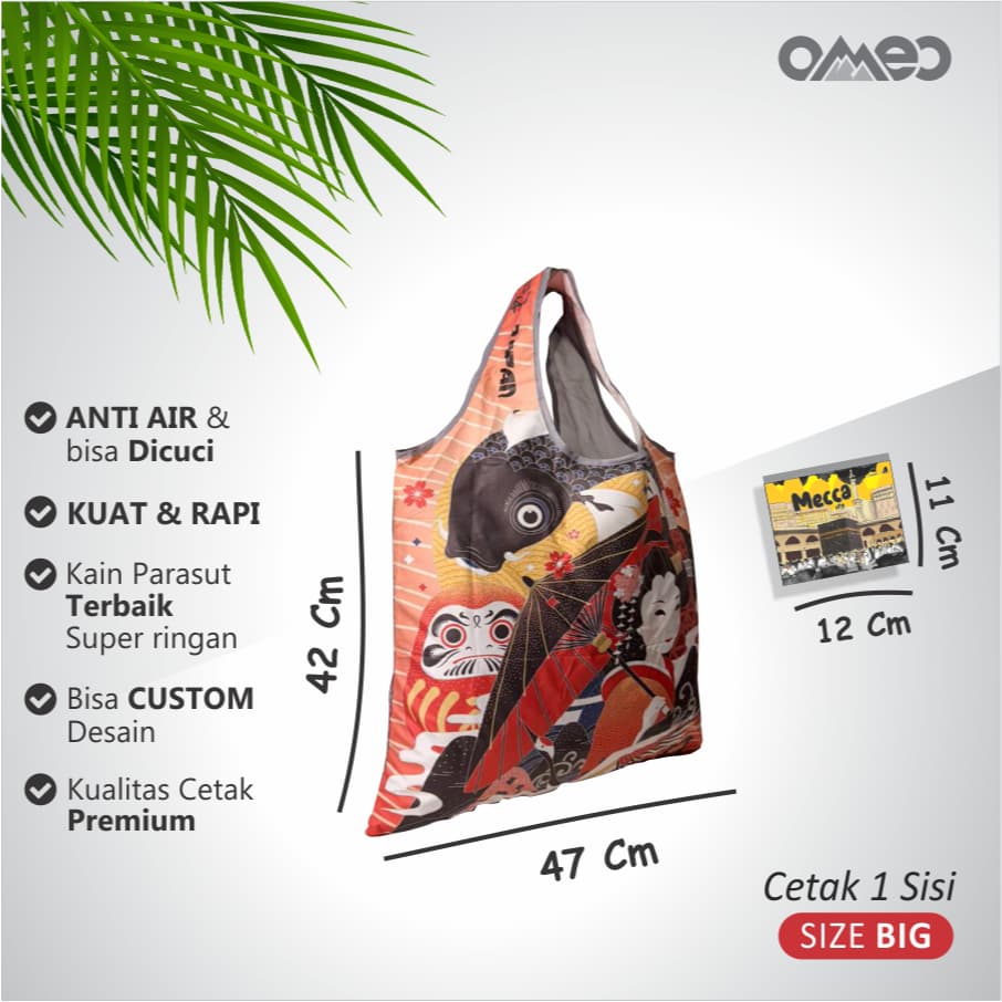 OMEO Tas Belanja Lipat Shopping Bag Jepang Ukuran Big - TB 22