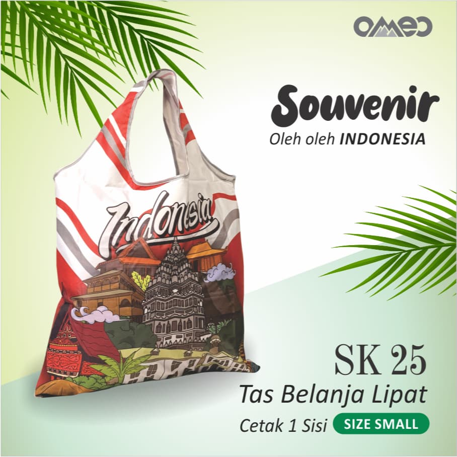 Tas Belanja Lipat Shopping Bag Motif Indonesia size SMALL SK 25