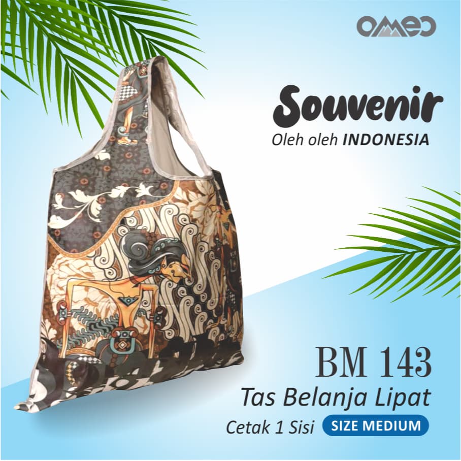 Tas Belanja Lipat Shopping Bag Motif BATIK Size MEDIUM BM 143