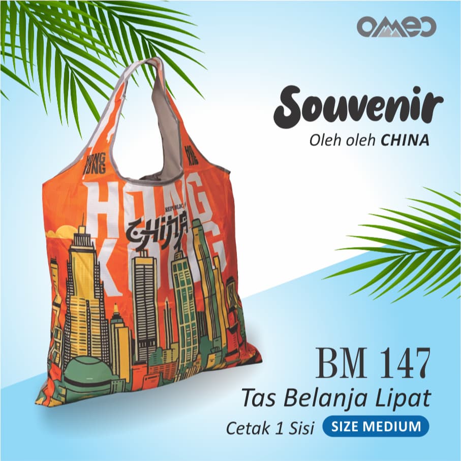 OMEO Tas Belanja Lipat Shopping Bag Oleh Oleh CHINA Size Medium BM 147