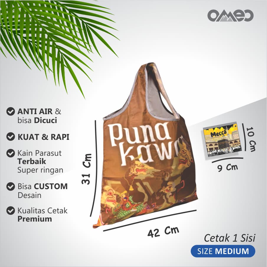 Tas Belanja Lipat Shopping Bag Oleh-oleh Indonesia Size Medium BM 156