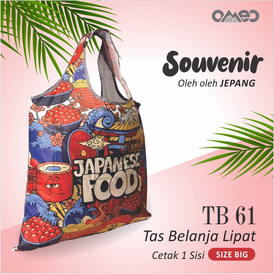 OMEO Tas Belanja Lipat Shopping Bag Motif Jepang Tokyo Size Big TB 61
