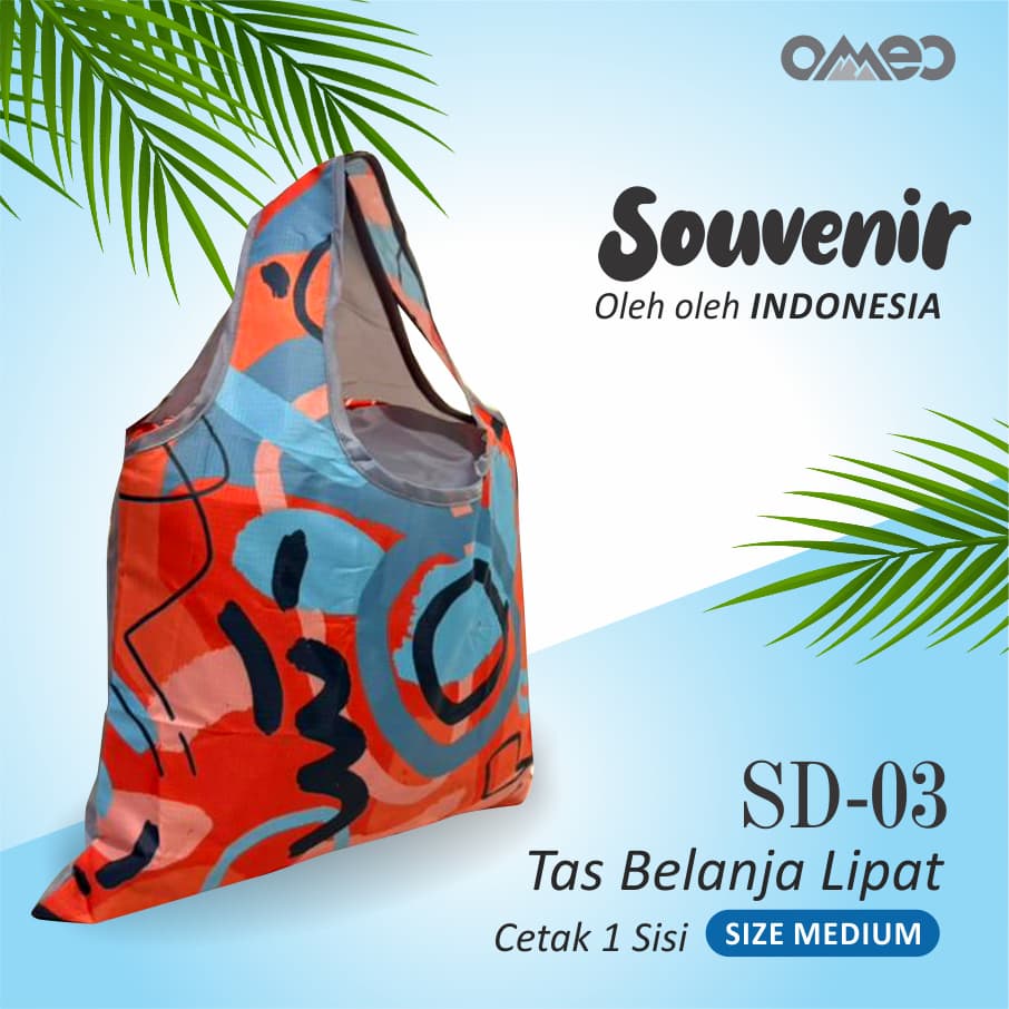 Shopping Bag Tas Belanja Totebag Lipat Medium Limited Edition OMEO SD 3