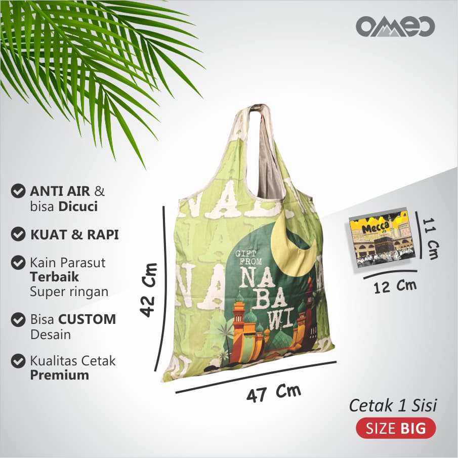 Oleh Oleh HAJI dan UMROH Souvenir Tas Belanja Lipat Size Big TB 137
