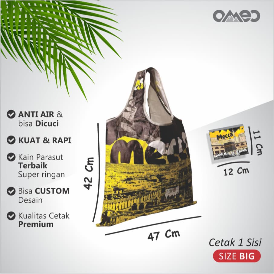 Oleh Oleh HAJI dan UMROH Souvenir Tas Belanja Lipat Size Big TB 108
