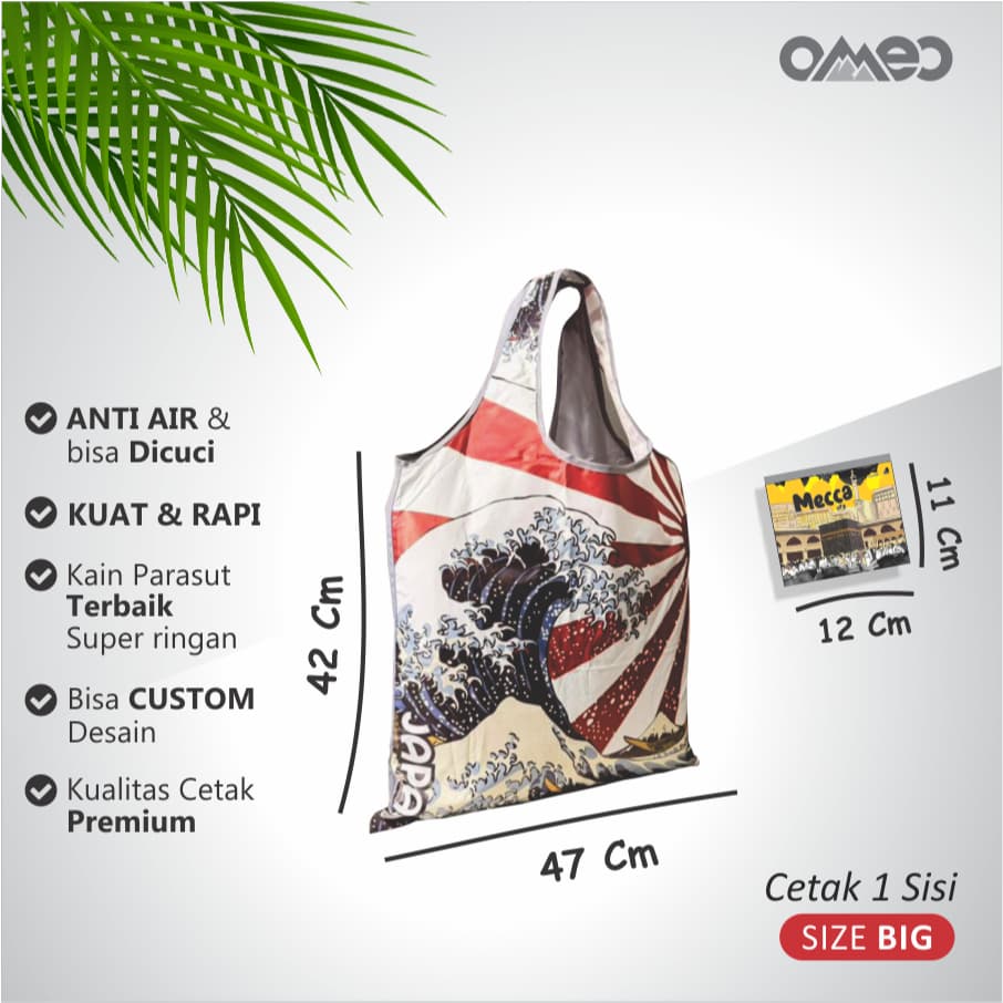 OMEO Tas Belanja Lipat Shopping Bag Jepang Tokyo Size Big TB 54