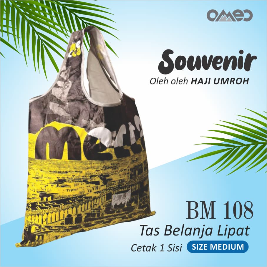 Oleh Oleh HAJI dan UMROH Souvenir Tas Belanja Lipat Size Medium BM 108