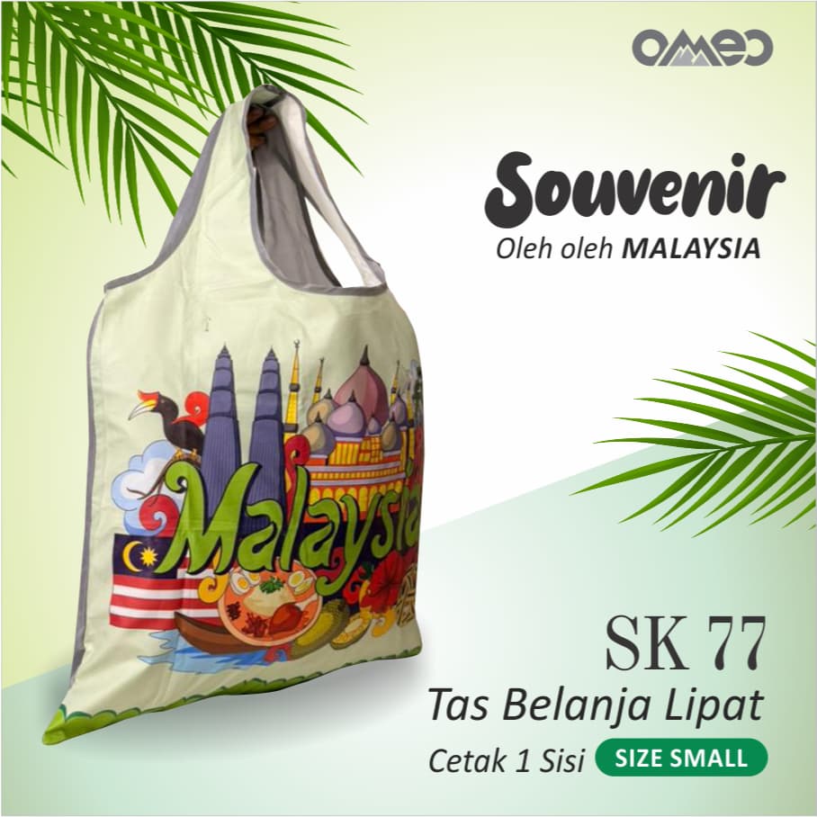 Shopping Bag Lipat Tas Belanja Lipat Totebag Lipat Souvenir MALAYSIA size SMALL Limited OMEO SK 77