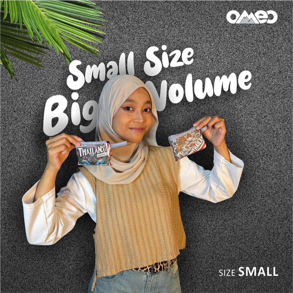 OMEO Tas Belanja Lipat Shopping Bag Motif Singapore Size Small Limited SK 31