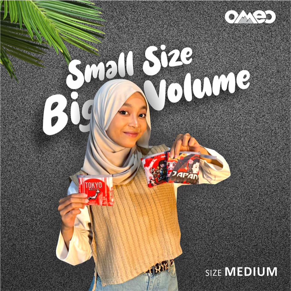 OMEO Tas Belanja Lipat Shopping Bag Jepang Tokto Size Medium BM 55