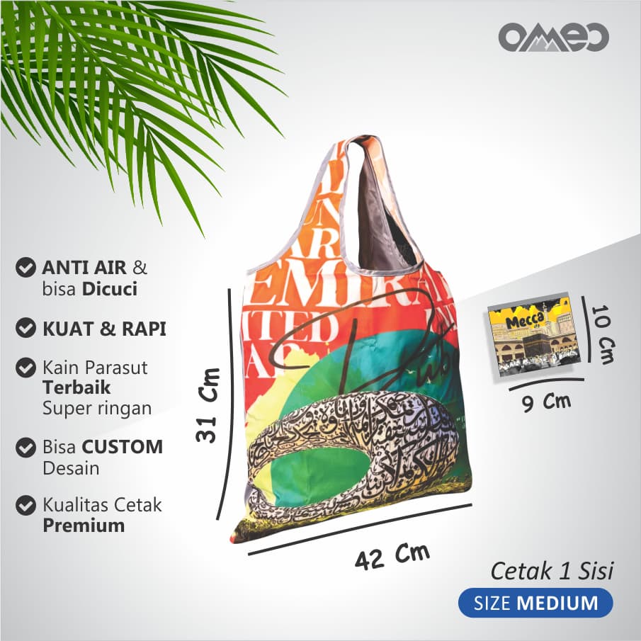 Tas Belanja Lipat Shopping Bag Oleh-oleh Dubai Size Medium BM 152
