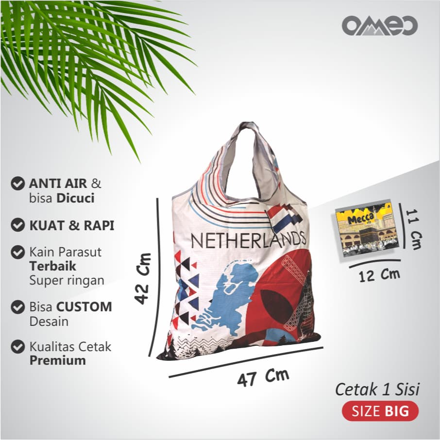 Tas Belanja Lipat / Shopping Bag Limited Edition size BIG NETHERLAND OMEO TB 128