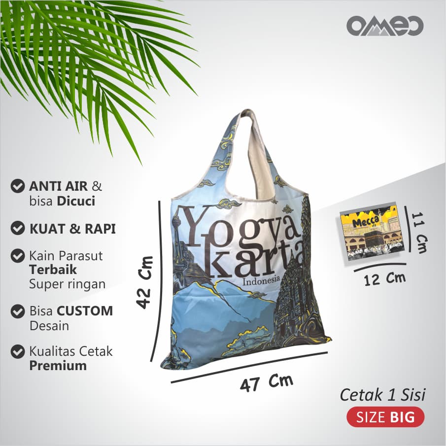 OMEO Tas Belanja Lipat Shopping Bag Oleh Oleh Jogja Size Big TB 148