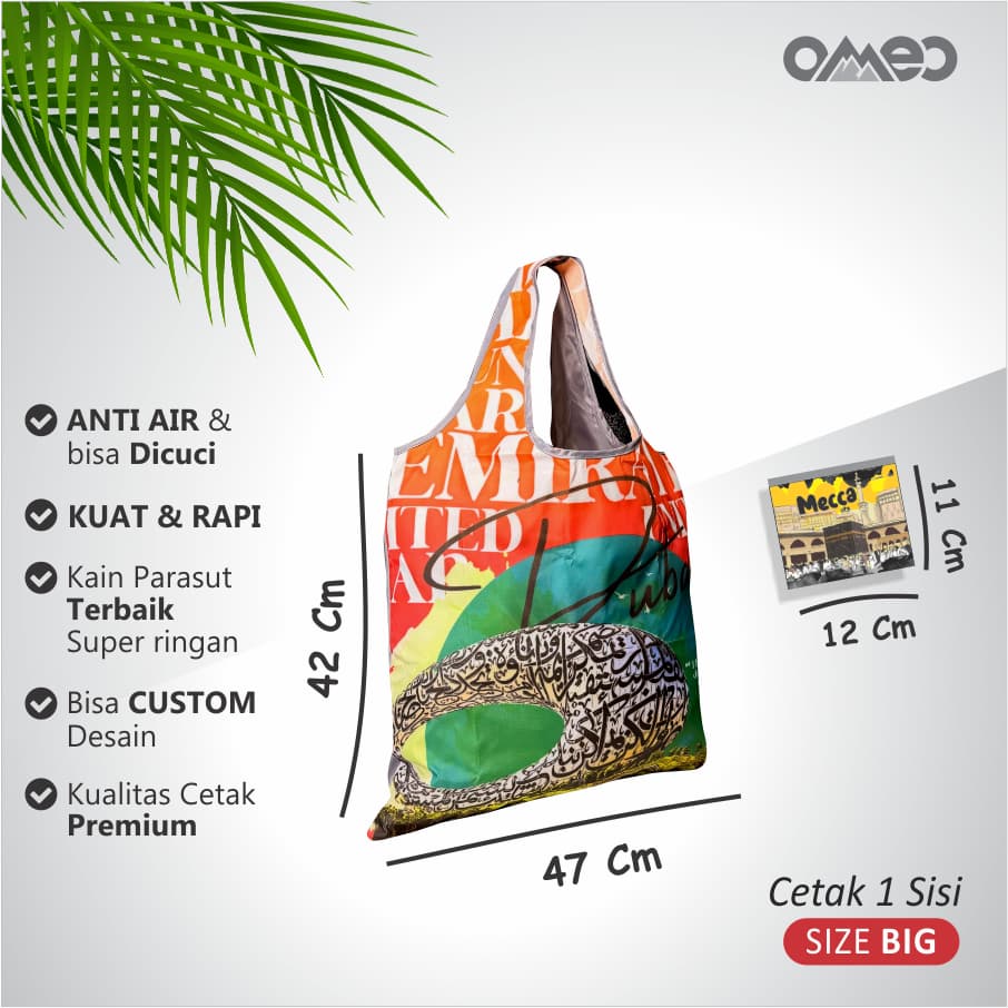 Tas Belanja Lipat Shopping Bag Oleh-oleh Dubai Size Big TB 152