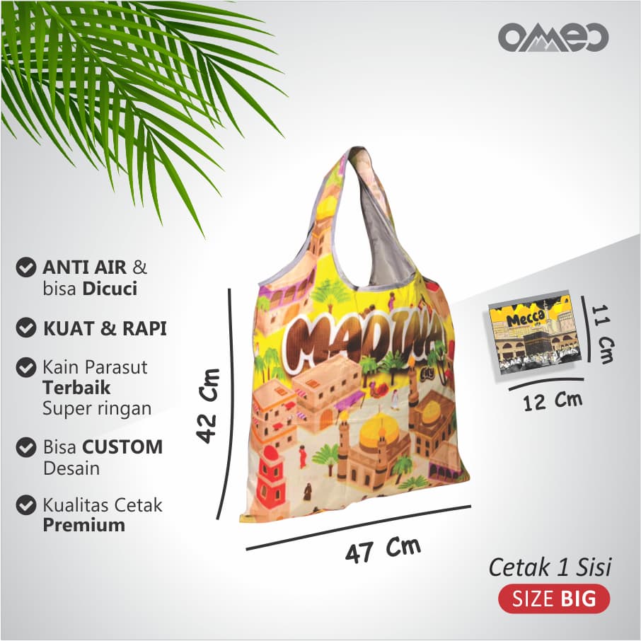 Oleh Oleh HAJI dan UMROH Souvenir Tas Belanja Lipat Size Big TB 149