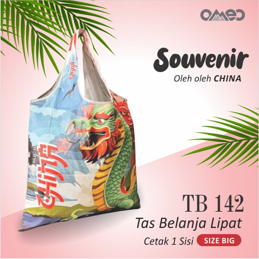Tas Belanja Lipat / Shopping Bag Full Printing Waterproof Limited Edition size BIG CHINA OMEO TB 142