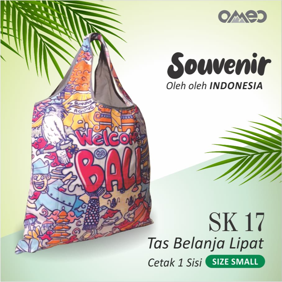 Tas Belanja Lipat Shopping Bag Oleh-oleh BALI Size Small SK 17