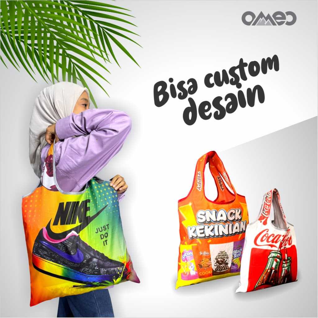 OMEO Tas Belanja Lipat Shopping Bag Motif Italy Size Big TB 97