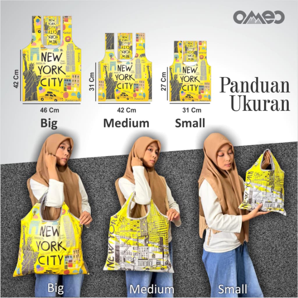 Oleh Oleh HAJI dan UMROH Souvenir Tas Belanja Lipat Size Medium BM 107
