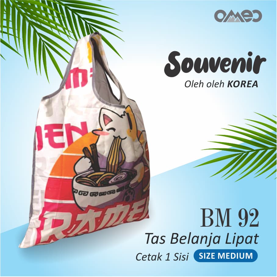 Shopping Bag Lipat Tas Belanja Totebag Lipat Souvenir Jepang Medium Limited OMEO BM 92