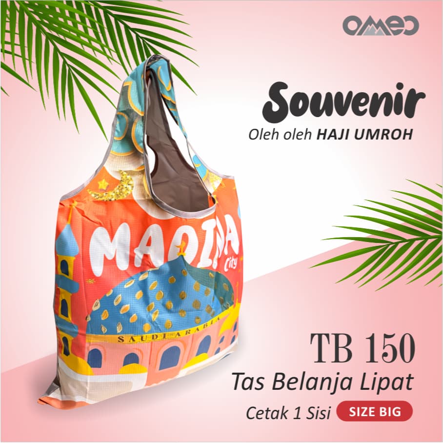 Oleh Oleh HAJI dan UMROH Souvenir Tas Belanja Lipat Size Big TB 150
