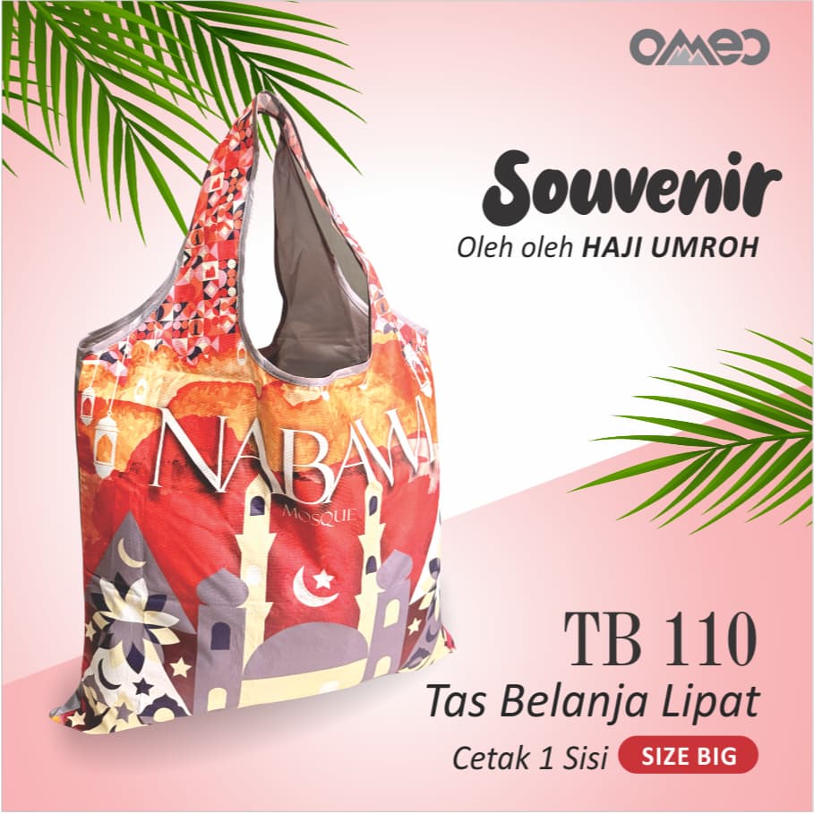 Oleh Oleh HAJI dan UMROH Souvenir Tas Belanja Lipat Size Big TB 110