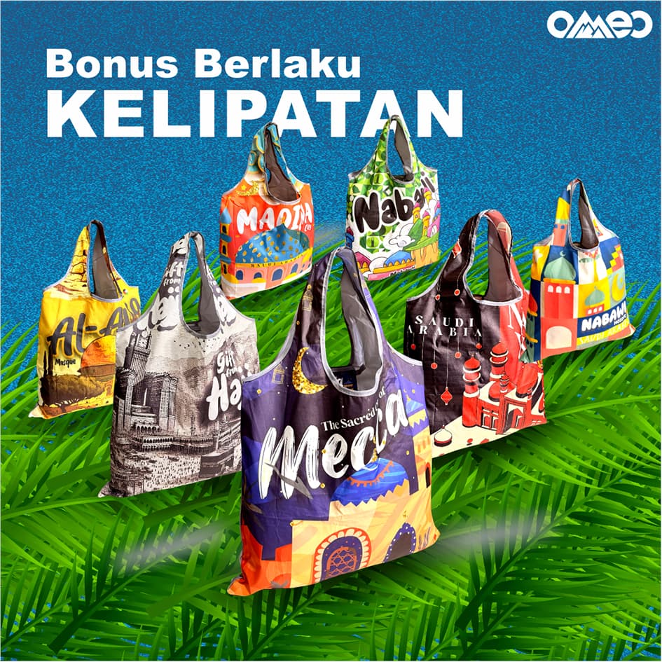 Oleh Oleh HAJI dan UMROH Souvenir Tas Belanja Lipat Paket GROSIR