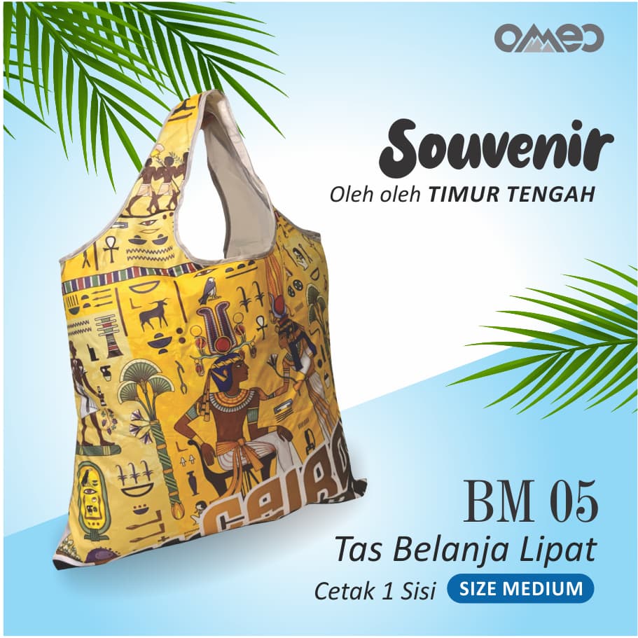 Tas Belanja Lipat Shopping Bag Totebag Full Printing CAIRO Limited Edition size MEDIUM OMEO BM 5